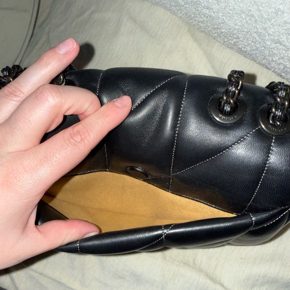 Black Coach Madison Pillow Bag - Picture 7 of 8